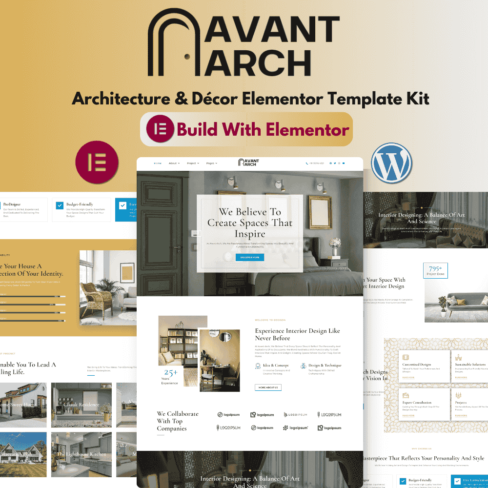 Avant Arch- Architecture & Décor Elementor Template Kit