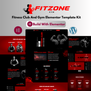 FitZone- Fitness Club And Gym Elementor Template Kit