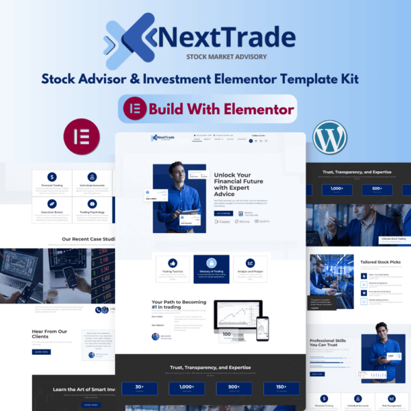 NextTrade-Stock Advisor & Investment Elementor Template Kit