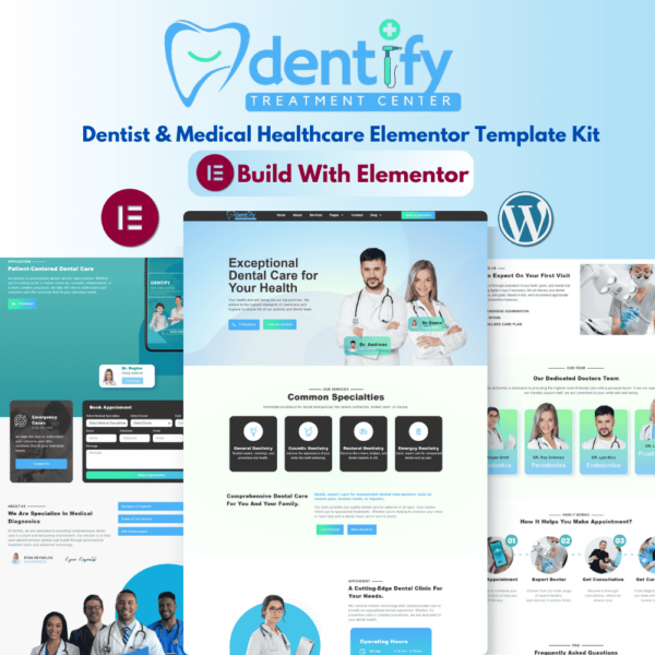 Dentify -Dentist & Medical Healthcare Elementor Template Kit - Image 1